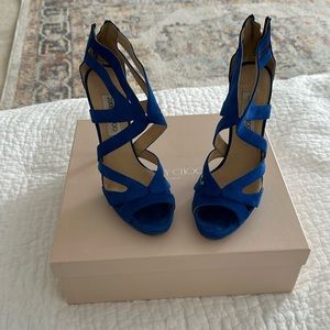 Jimmy Choo Blue Heel Sandals